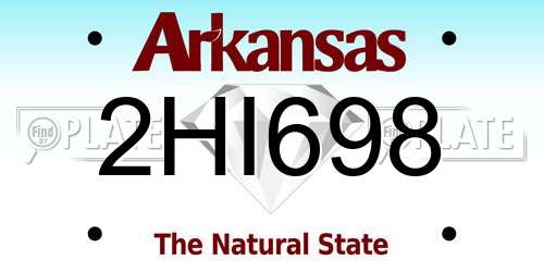 2HI698 Arkansas License Plate