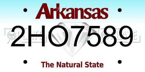 2HO7589 Arkansas License Plate