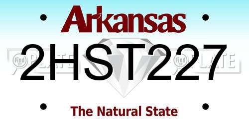2HST227 Arkansas License Plate