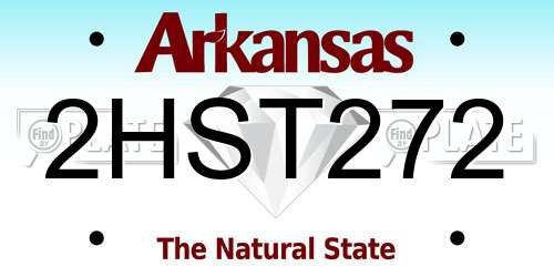 2HST272 Arkansas License Plate