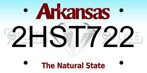 2HST722 Arkansas License Plate