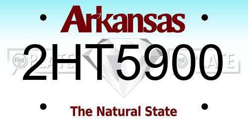 2HT5900 Arkansas License Plate
