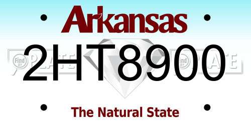 2HT8900 Arkansas License Plate