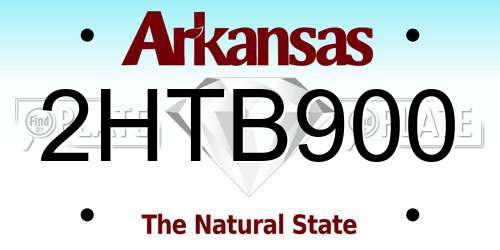 2HTB900 Arkansas License Plate