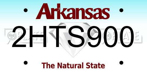 2HTS900 Arkansas License Plate