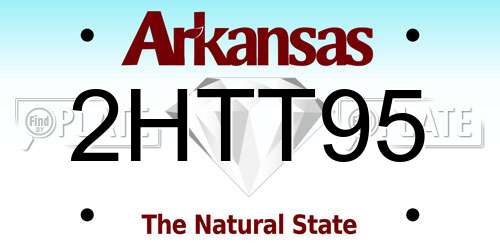 2HTT95 Arkansas License Plate