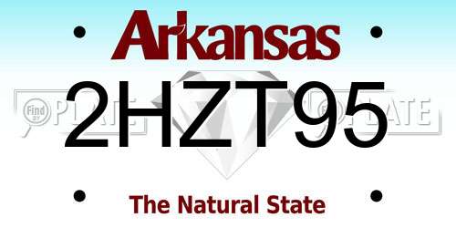 2HZT95 Arkansas License Plate