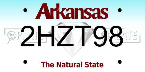 2HZT98 Arkansas License Plate
