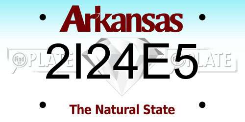 2I24E5 Arkansas License Plate