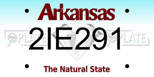 2IE291 Arkansas License Plate