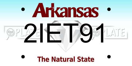 2IET91 Arkansas License Plate