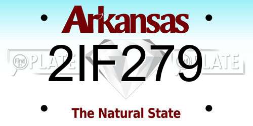 2IF279 Arkansas License Plate