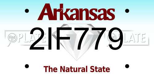 2IF779 Arkansas License Plate