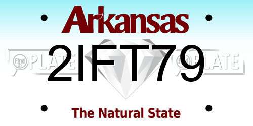 2IFT79 Arkansas License Plate
