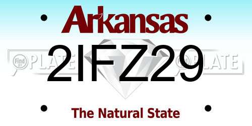 2IFZ29 Arkansas License Plate