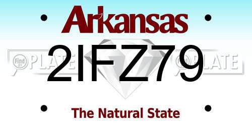 2IFZ79 Arkansas License Plate
