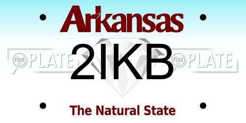 2IKB Arkansas License Plate