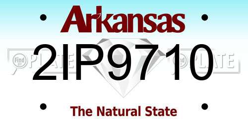 2IP9710 Arkansas License Plate