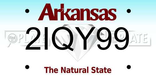 2IQY99 Arkansas License Plate