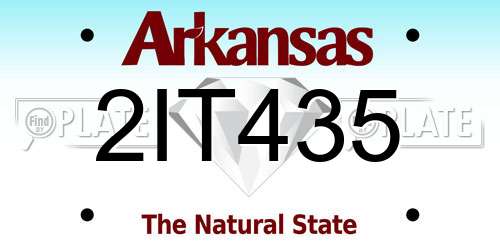 2IT435 Arkansas License Plate