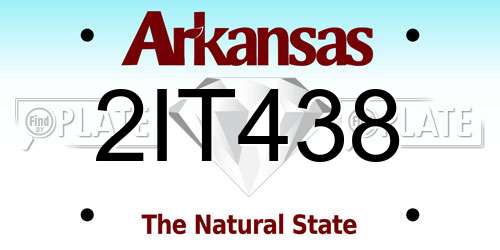 2IT438 Arkansas License Plate