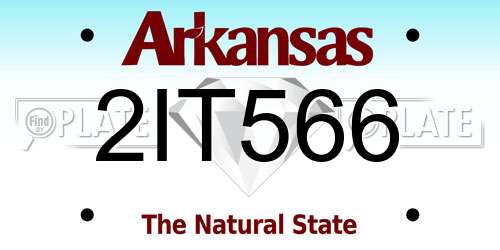 2IT566 Arkansas License Plate