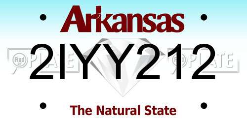 2IYY212 Arkansas License Plate