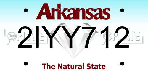 2IYY712 Arkansas License Plate