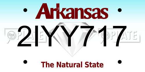 2IYY717 Arkansas License Plate