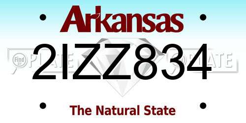 2IZZ834 Arkansas License Plate