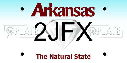 2JFX Arkansas License Plate