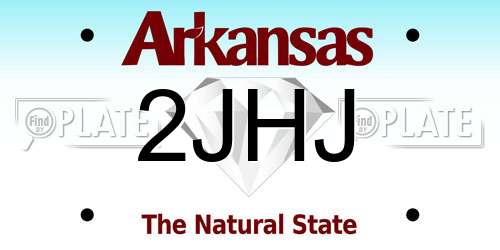 2JHJ Arkansas License Plate