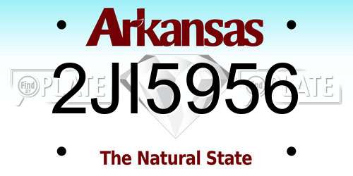 2JI5956 Arkansas License Plate