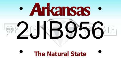 2JIB956 Arkansas License Plate