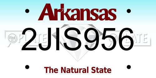 2JIS956 Arkansas License Plate