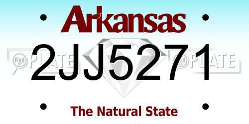 2JJ5271 Arkansas License Plate