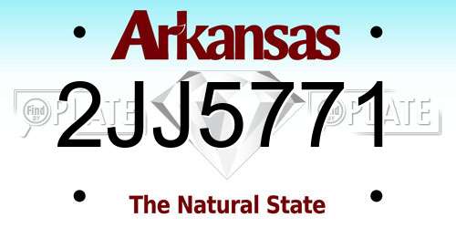 2JJ5771 Arkansas License Plate