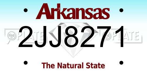 2JJ8271 Arkansas License Plate