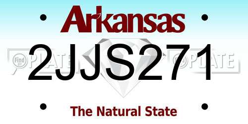 2JJS271 Arkansas License Plate