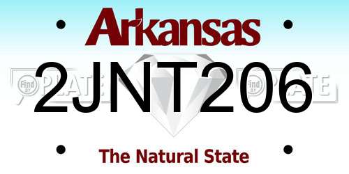 2JNT206 Arkansas License Plate