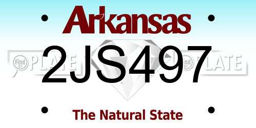 2JS497 Arkansas License Plate
