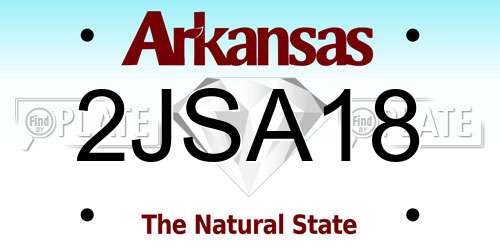 2JSA18 Arkansas License Plate