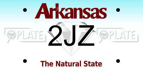 2JZ Arkansas License Plate