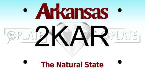 2KAR Arkansas License Plate