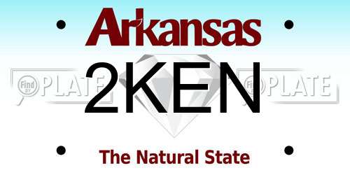 2KEN Arkansas License Plate