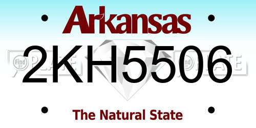 2KH5506 Arkansas License Plate