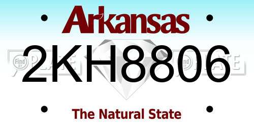 2KH8806 Arkansas License Plate