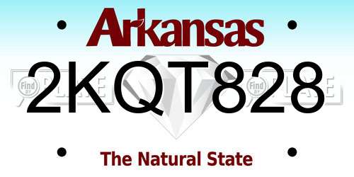 2KQT828 Arkansas License Plate