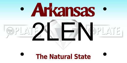 2LEN Arkansas License Plate
