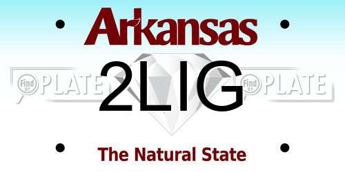 2LIG Arkansas License Plate